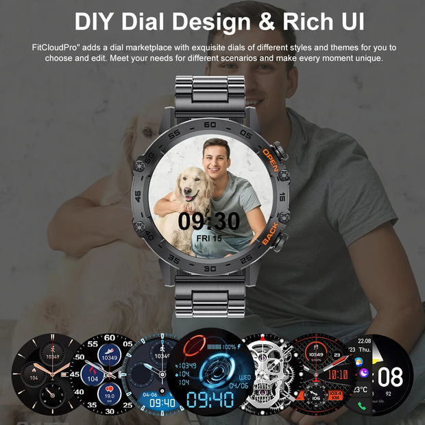 Men Bluetooth Calling Waterproof Watches