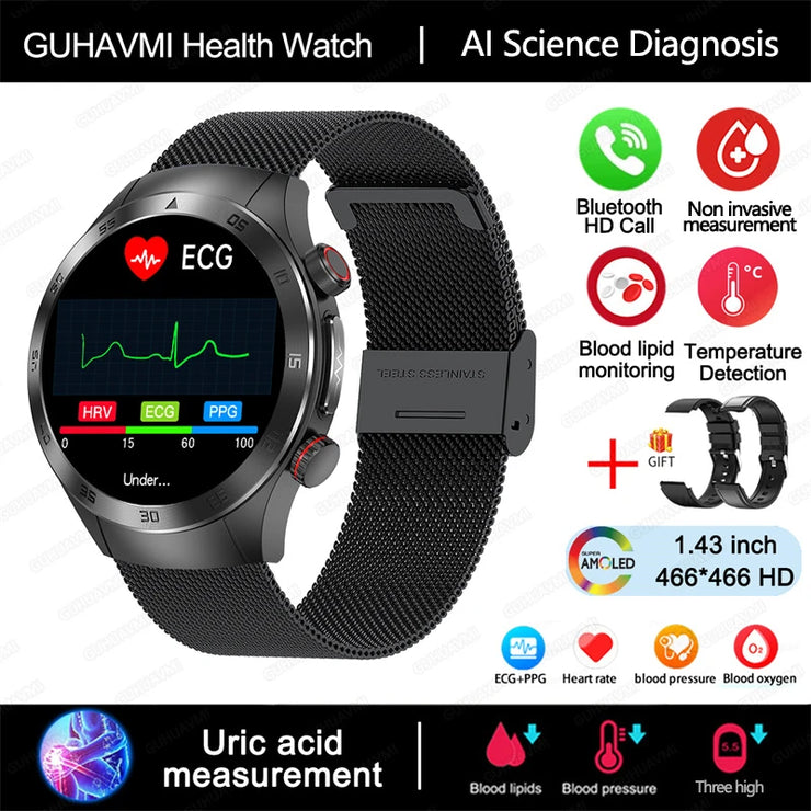 2025 New Laser Therapy ECG+PPG Smartwatch