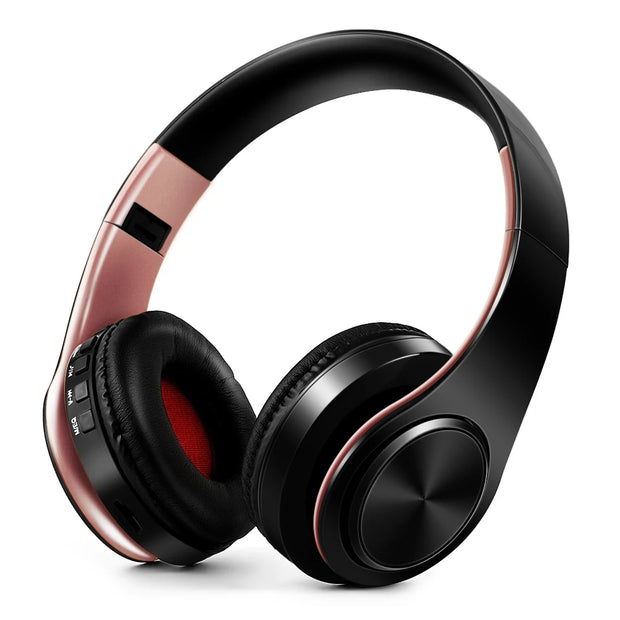 Men Gold Wireless Bluetooth Stereo Headset