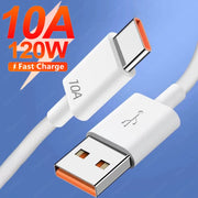 10A 120W USB Type C Cable Fast Charging