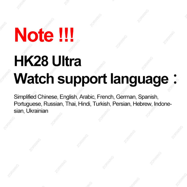 HK28 Ultra AMOLED Smart Watch