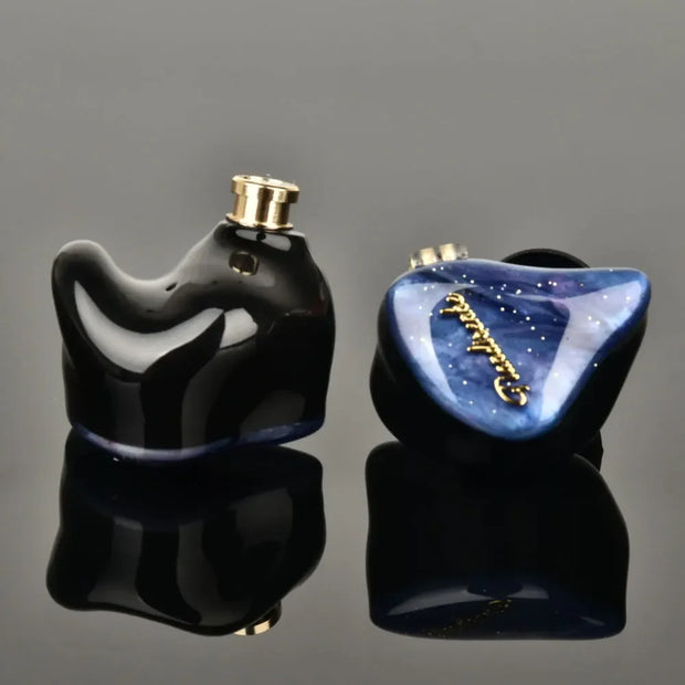 TD19 beryllium diaphragm resin starry sky blue HIFI Bass Earphone