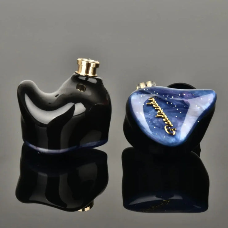 TD19 beryllium diaphragm resin starry sky blue HIFI Bass Earphone