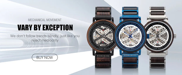 Men Watch BOBO BIRD 2022 New Top Automatic Mechanical Watch Logo Custom Wooden Creative Wristwatch Cool Gifts Box reloj hombre