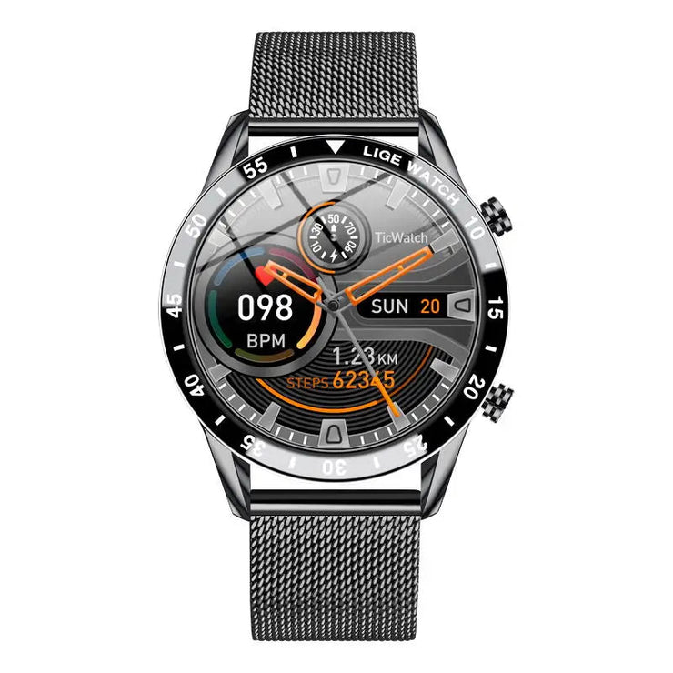 Men Bluetooth Call Steel Band Waterproof Sports Fitness Watch