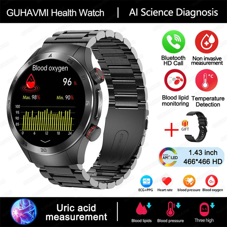 2025 New Laser Therapy ECG+PPG Smartwatch