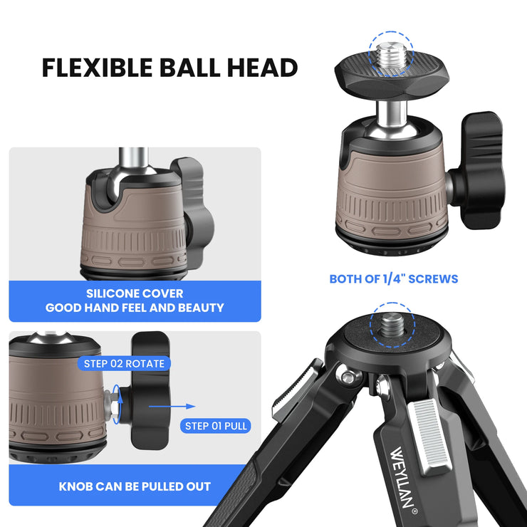 Mini Tripod Full Metal Selfie Stick Desktop Tripod