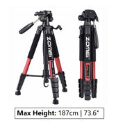 187cm/73.6in Tall Zomei Aluminum Alloy Portable Tripod