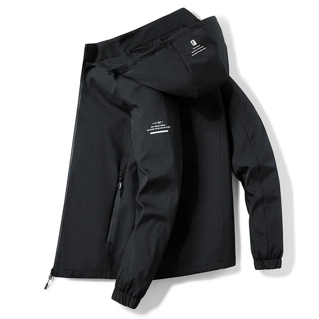 Hooded Jacket for Men 2024 Bomber Jacket Men's Windbreakers Zipper Coats Spring Autumn Casual Cargo Jacket Men Fashion Outerwear