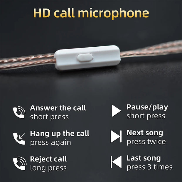High-Purity Copper Cube Mixed Upgrade Earphone