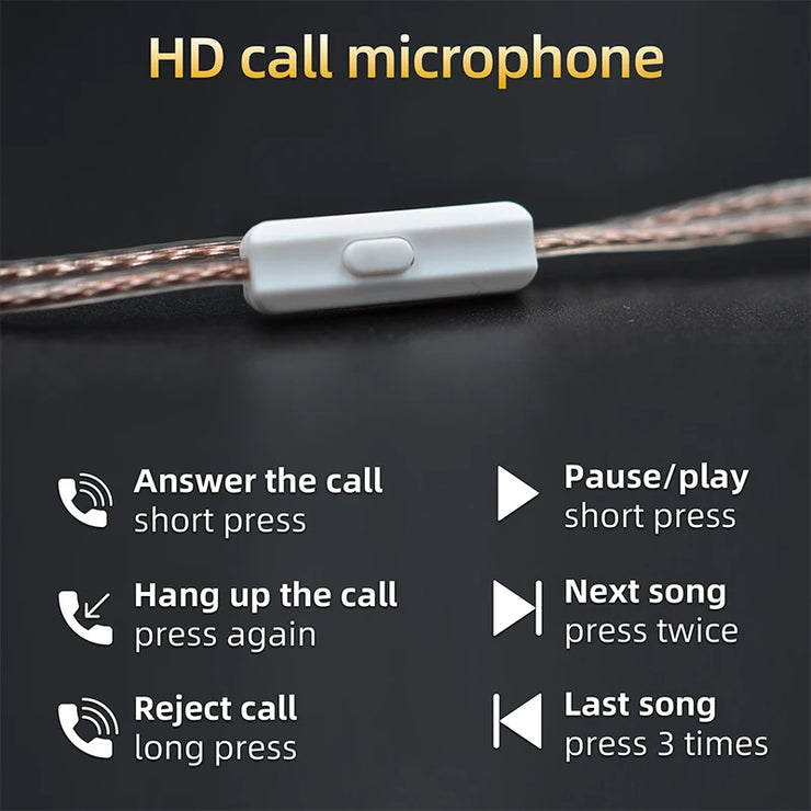 High-Purity Copper Cube Mixed Upgrade Earphone