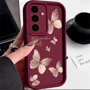 New Gold Butterfly Soft TPU Case
