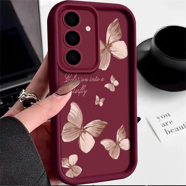 New Gold Butterfly Soft TPU Case