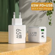 PD 65W USB C Charger GaN Charger
