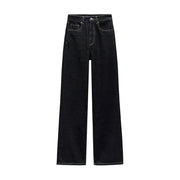 Vintage Belt Denim Jacket Pants Set Women Lapel Single Breasted Jackets Pockets Straight Jeans 2025 Spring Lady Street Outfits