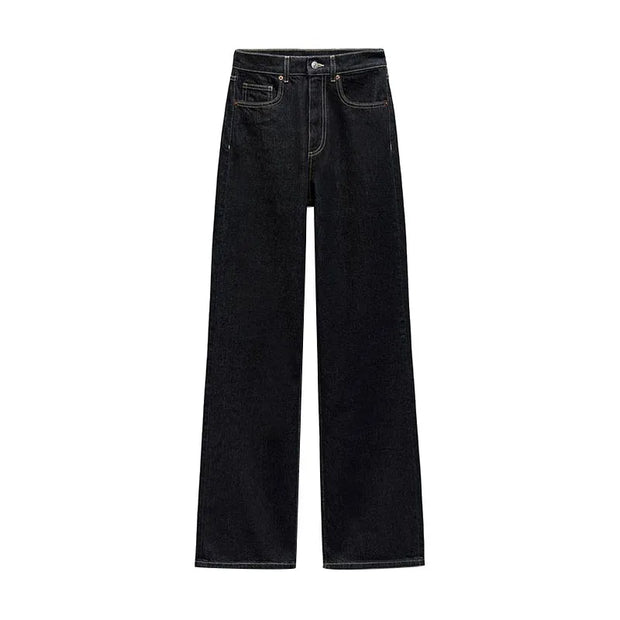 Vintage Belt Denim Jacket Pants Set Women Lapel Single Breasted Jackets Pockets Straight Jeans 2025 Spring Lady Street Outfits