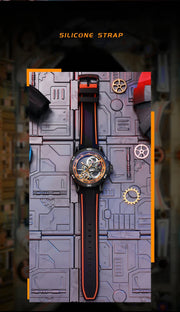 Men's Casual Mechanical Watch Automatic Luxury Brand New Sport Watches Man Hollow Out Fashion Waterproof Business Luminous Clock