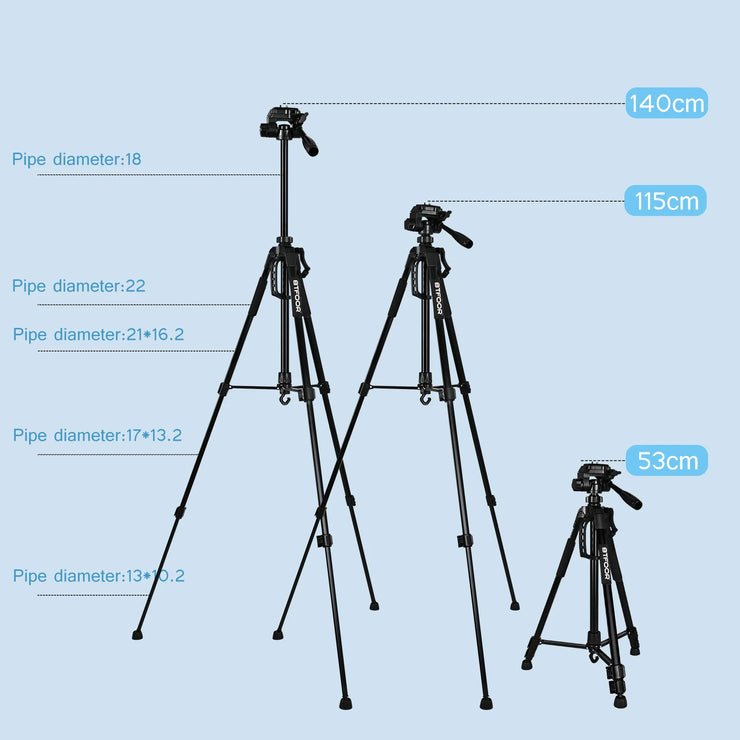 55” 140CM Travel Digital Camera Tripod