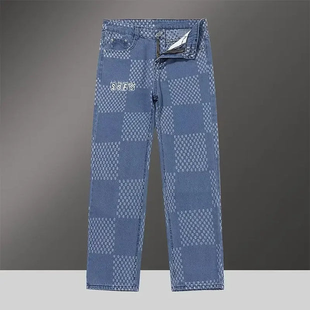 Spring Autumn Denim Clothing Set For Men Stylish Jacket Jeans 2-piece Set Working Class Style Bold Fashion Statement