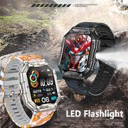 New Rugged Military LED Flashlight Smart Watch