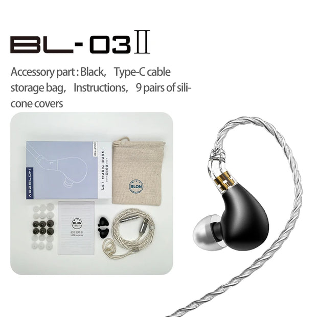 10mm Dual Chamber Dynamic Driver Earphone