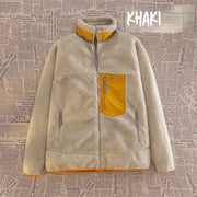 Motorcycle Outdoor Wool Jacket Men Women Double Sided Thick Plush Rider Ride Suit Lambing Wool Windproof Warm Fashionable Jacket