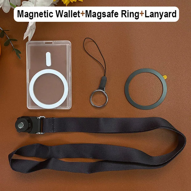 New Transparent Magnetic Wallet Case