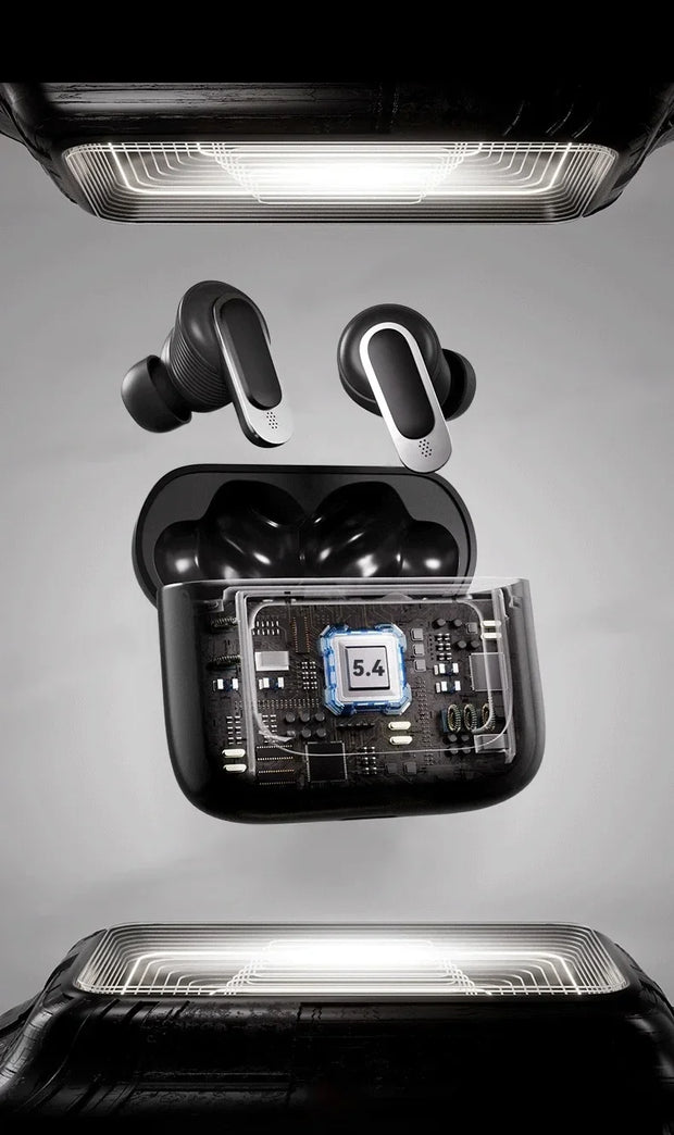 2025 high-quality V8 wireless Bluetooth earphones with ANC noise reduction and built-in microphone, waterproof earplugs