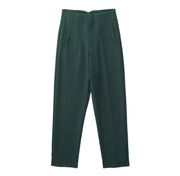 TRAFZA Women Elegant Solid Pencil Pants High Waist Pant For Women Casual Streetwear Woman Trousers Office Wear Chic Pant