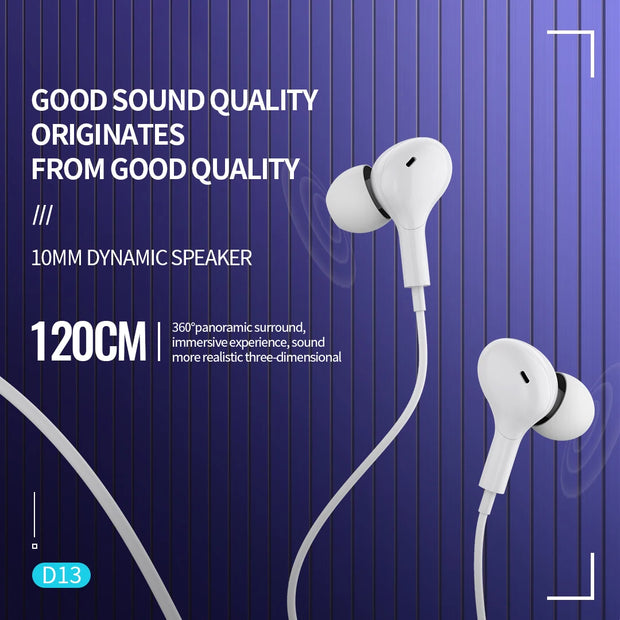 New Type C Jack Wired Headphones