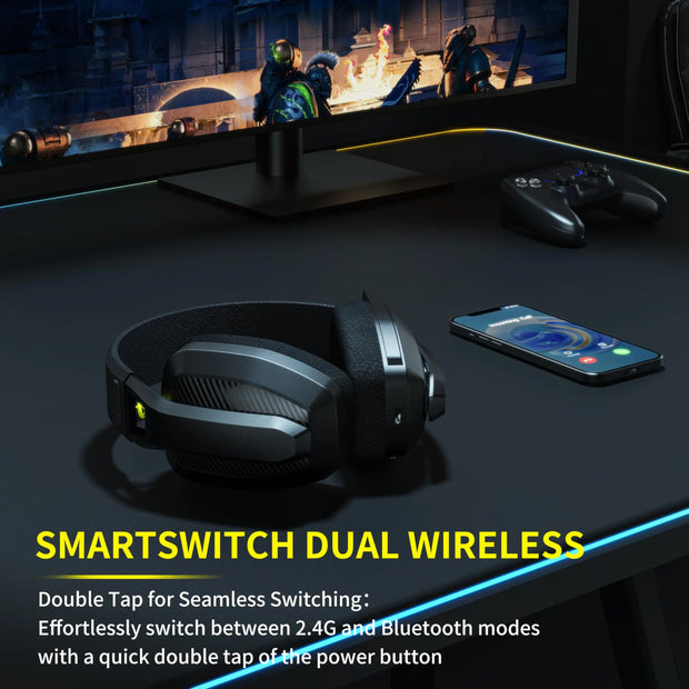 BINNUNE BW06 2.4GHz Wireless Gaming Headset