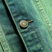 Fashion high-end American casual MEN'S denim jacket High Street trendy brand retro loose large-sized washing workwear top