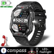 New Rugged Military LED Flashlight Smart Watch