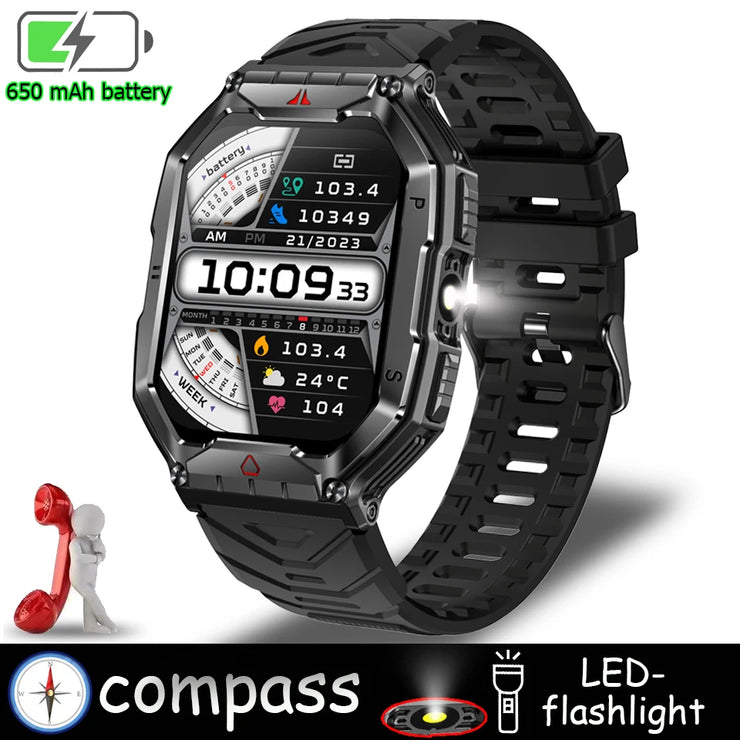New Rugged Military LED Flashlight Smart Watch