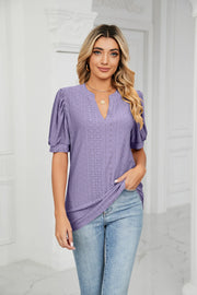 Womens Tops V Neck Ruffle Sleeve Blouses Short Sleeve Casual Tops T-Shirts for Women Autumn Winter