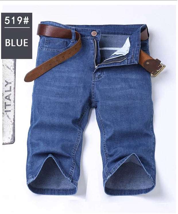 New high-end denim shorts for men in spring and summer of 2025, loose and versatile, trendy brand business casual denim shorts