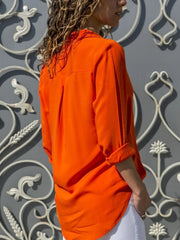 Women Casual Long Sleeve Chiffon Blouse Elegant Lapel Loose Shirt Spring Summer Solid Office Lady Tunics Streetwear Oversize Top