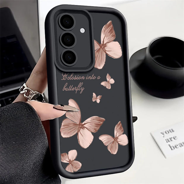 New Gold Butterfly Soft TPU Case