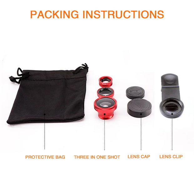 3in1 Fisheye Phone Lens