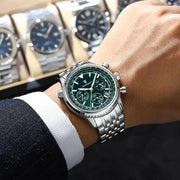 Men Luminous Date Waterproof Chronograph Quartz Watch