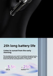 Wireless Bluetooth-compatible Earphones Intelligent Touch Color LCD Screen TWS Earbuds HIFI Noise Reduction Stereo Earphones