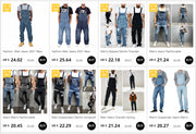 Men's Denim Bib Pants Washed Full Length Jumpsuits Hip Hop Straight Jeans Overalls for Men Streetwear New Male Jumpsuit