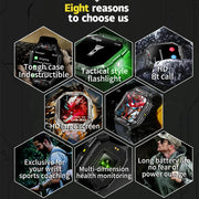 New Rugged Military LED Flashlight Smart Watch