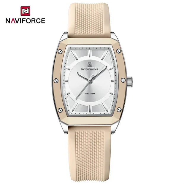 NAVIFORCE NF5049 New Women Watch  Fashion Elegant for Ladies Sports Waterproof Silica Strap Quartz Clock