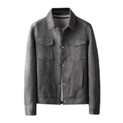 Men Urban Jacket 2024 Autumn Oversize Casual Jackets High Street Pockets Laper Zipper Suede Thick Coat Loose Mens Windbreaker