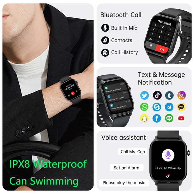New 1.85 inch Screen Bluetooth Call Watch