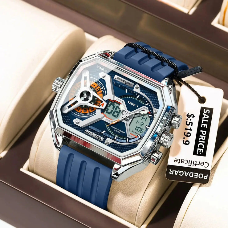 New Electronic Rectangle Silicone Strap Quartz Watches