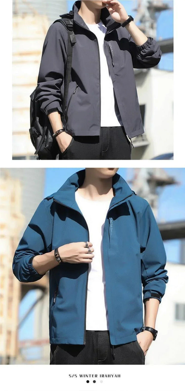 Men Outdoor Windproof Waterproof Spring Autumn Thin Coat Trendy Couple Single Layer Mountain Climbing Clothes Women