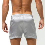 Men's Sleep Bottoms Sexy Pajamas Shorts Soft Silky Loose Boxers Shorts Underwear Men Home Lounge Arrow Panties Men Sleepwear