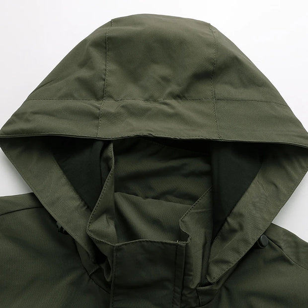 Men Outdoor Jacket New Spring Autumn Hooded Waterproof Casual Jacket Coat Men Tactics Military Jacket Men Plus Size M-8XL
